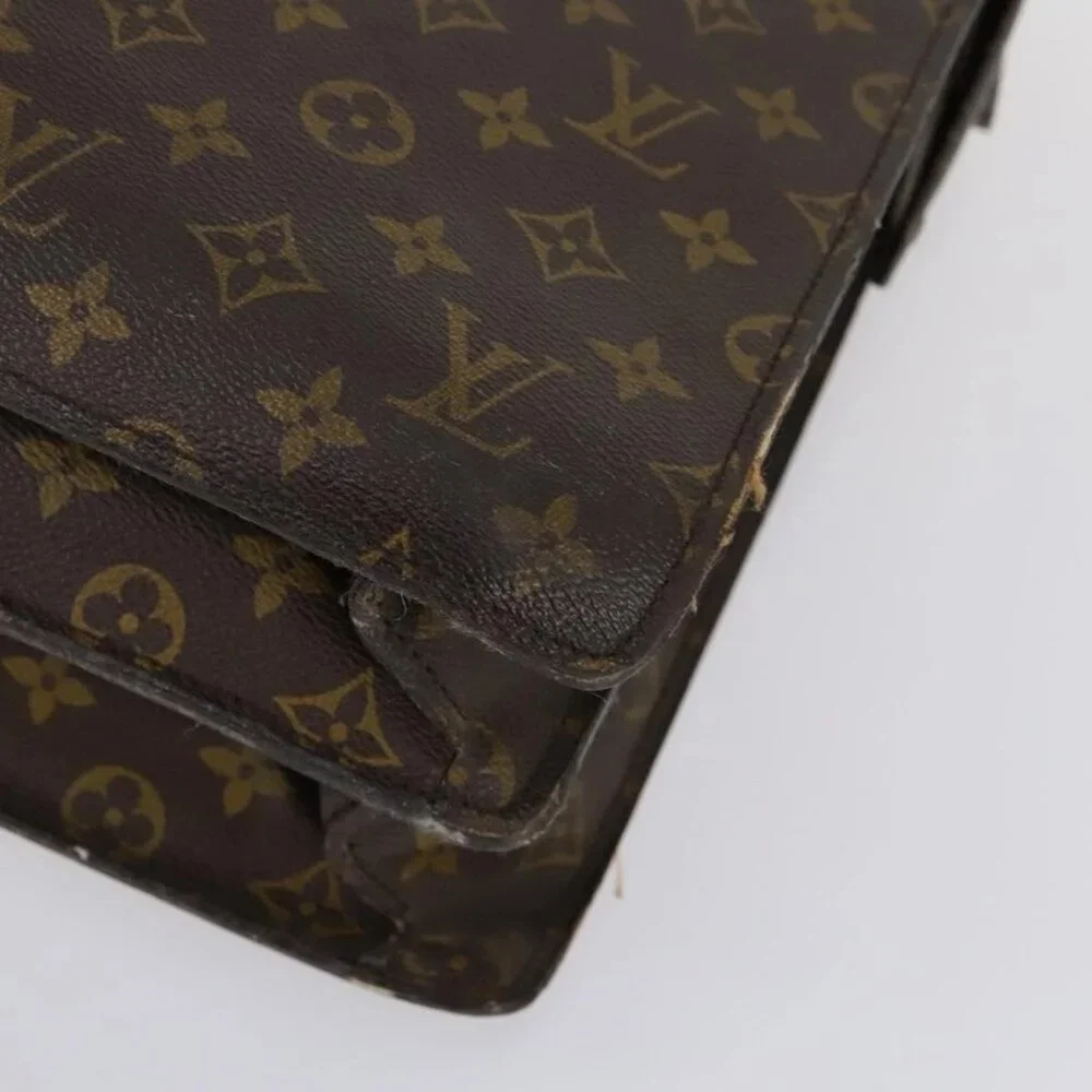 LOUIS VUITTON Monogram Serviette Fermoir Business Bag